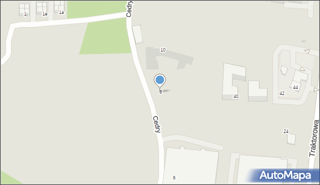 Łódź, Cedry Krzysztofa, 8, mapa Łodzi