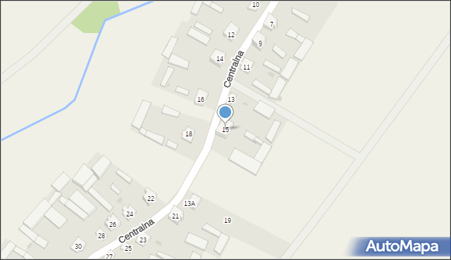 Łosinno, Centralna, 15, mapa Łosinno