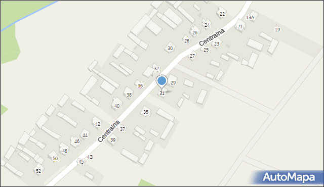 Łosinno, Centralna, 31, mapa Łosinno