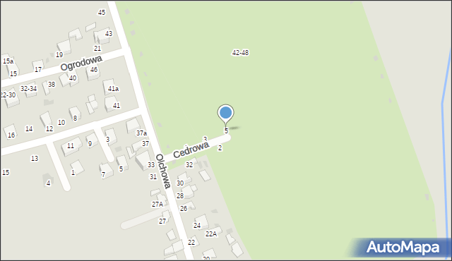 Lubartów, Cedrowa, 5, mapa Lubartów