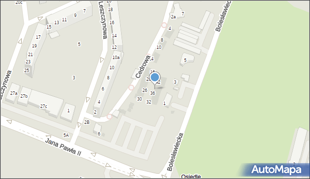 Lubin, Cedrowa, 38, mapa Lubin