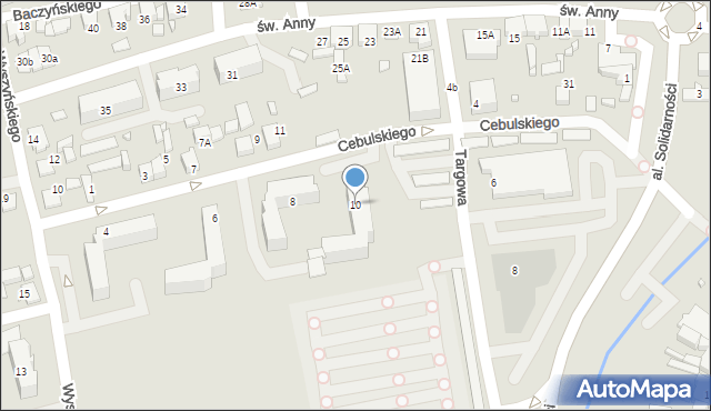 Lubliniec, Cebulskiego Jana, 10, mapa Lubliniec