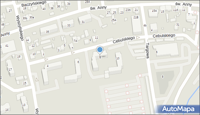 Lubliniec, Cebulskiego Jana, 8, mapa Lubliniec