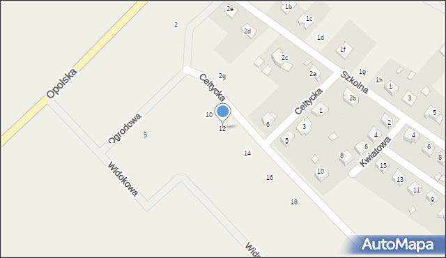 Lubrza, Celtycka, 12, mapa Lubrza