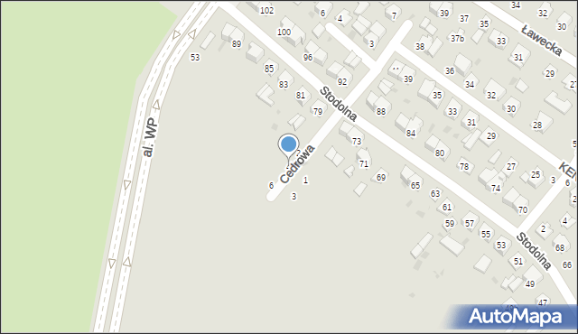 Łuków, Cedrowa, 4, mapa Łuków