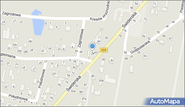 Łuków, Cegielniana, 2a, mapa Łuków