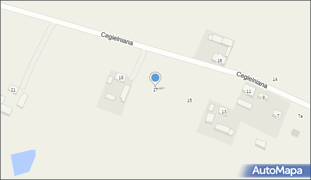 Malachin, Cegielniana, 17, mapa Malachin
