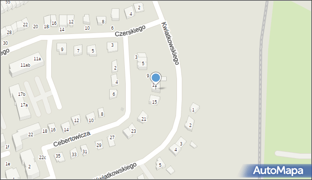 Malbork, Cebertowicza Romualda, prof., 13, mapa Malborka