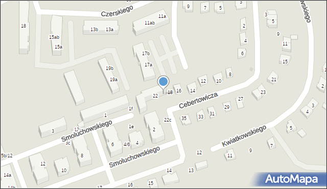 Malbork, Cebertowicza Romualda, prof., 20, mapa Malborka