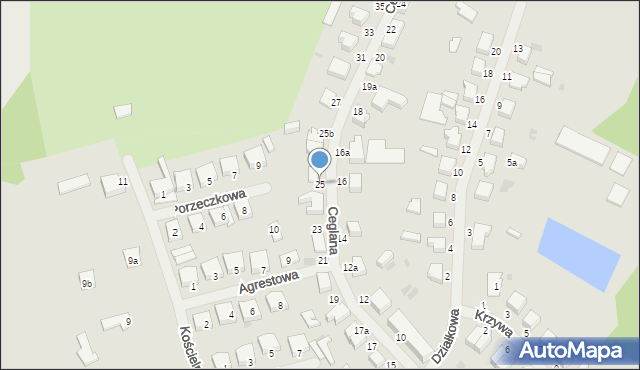 Malbork, Ceglana, 25, mapa Malborka
