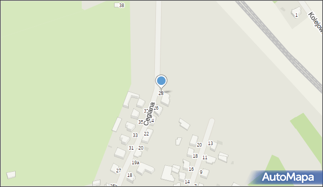 Malbork, Ceglana, 28, mapa Malborka