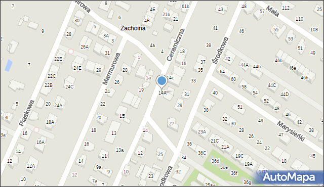 Marki, Ceramiczna, 14A, mapa Marki