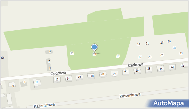 Marynino, Cedrowa, 13, mapa Marynino