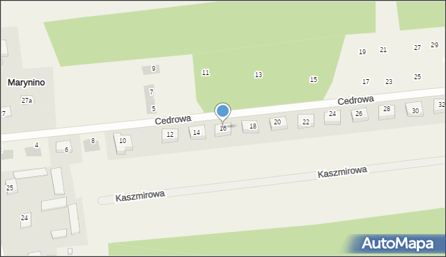 Marynino, Cedrowa, 16, mapa Marynino