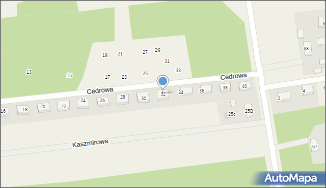 Marynino, Cedrowa, 32, mapa Marynino