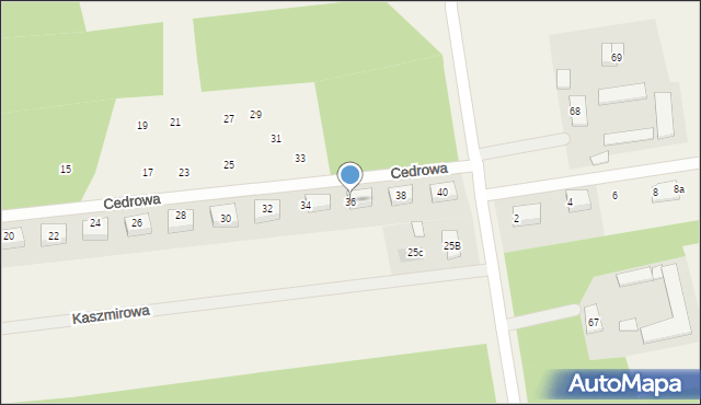 Marynino, Cedrowa, 36, mapa Marynino