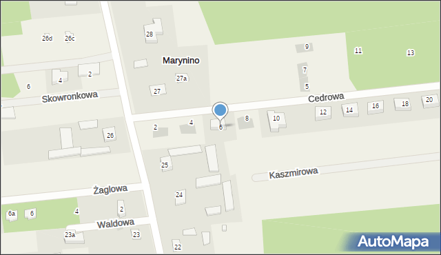 Marynino, Cedrowa, 6, mapa Marynino