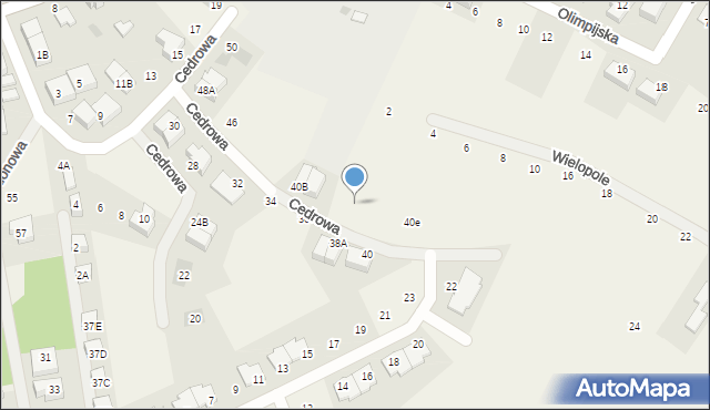 Mechelinki, Cedrowa, 40c, mapa Mechelinki