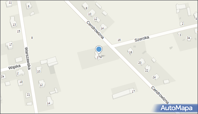 Miastkowo, Cendrowizna, 17A, mapa Miastkowo