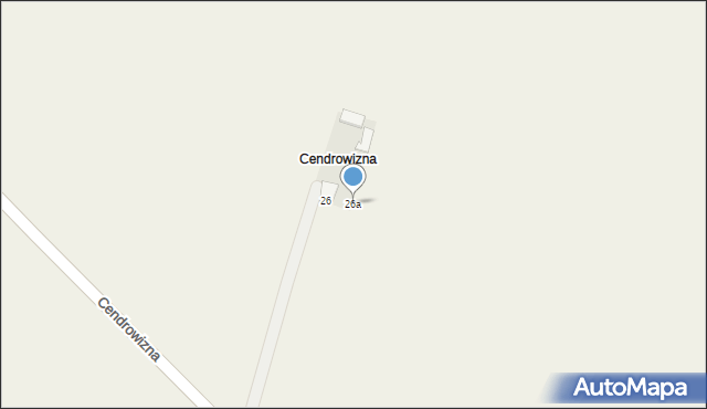 Miastkowo, Cendrowizna, 26a, mapa Miastkowo