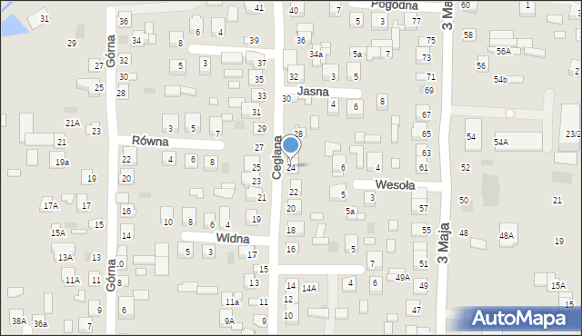 Międzyrzec Podlaski, Ceglana, 24, mapa Międzyrzec Podlaski