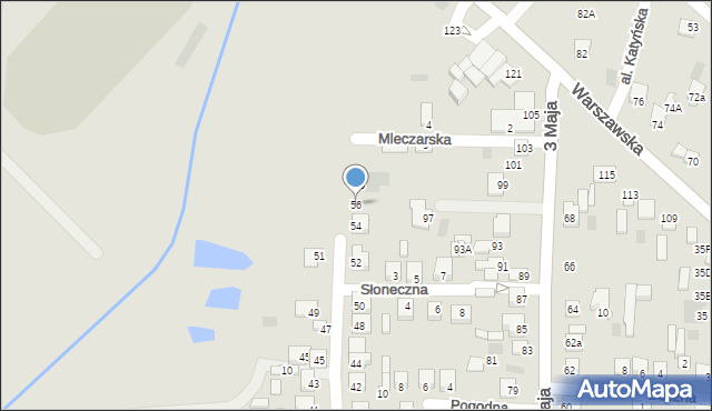 Międzyrzec Podlaski, Ceglana, 56, mapa Międzyrzec Podlaski