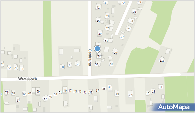 Mniów, Centralna, 55, mapa Mniów