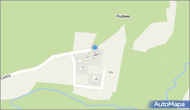 Mogilany, Celiny, 14A, mapa Mogilany