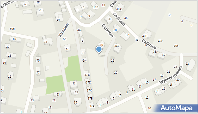 Mosty, Cedrowa, 12, mapa Mosty