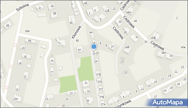 Mosty, Cedrowa, 2, mapa Mosty