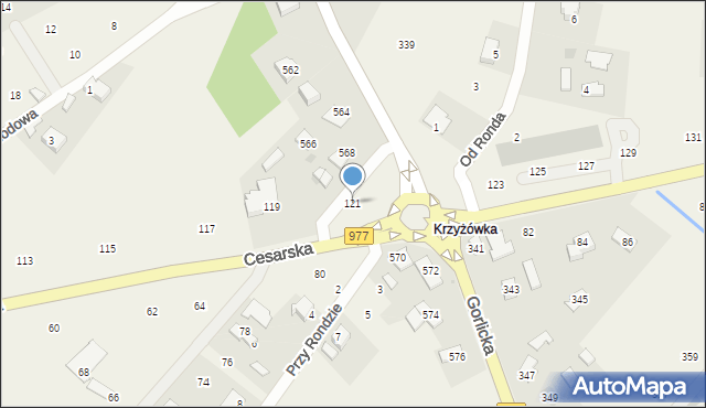 Moszczenica, Cesarska, 121, mapa Moszczenica