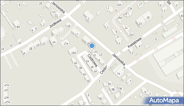 Mysłowice, Cedrowa, 12, mapa Mysłowice