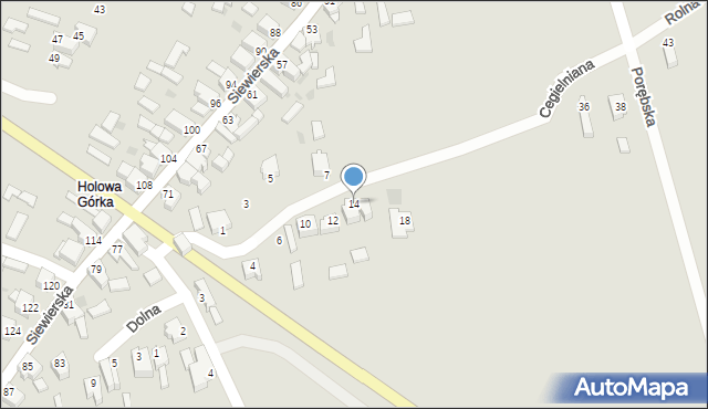 Myszków, Cegielniana, 14, mapa Myszków