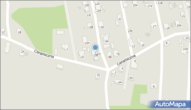 Myszków, Ceramiczna, 13E, mapa Myszków