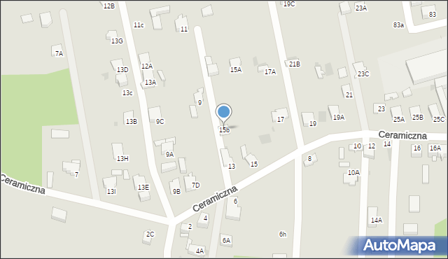 Myszków, Ceramiczna, 15b, mapa Myszków