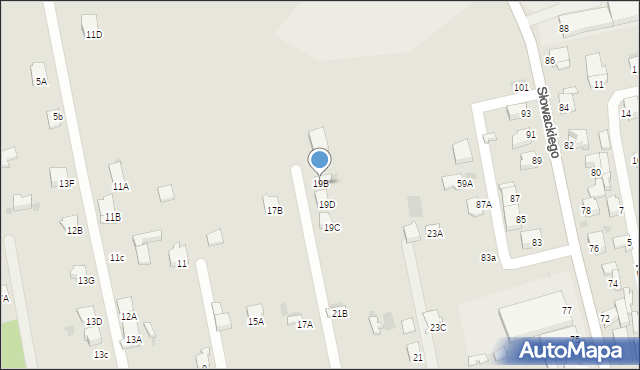 Myszków, Ceramiczna, 19B, mapa Myszków