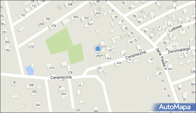 Myszków, Ceramiczna, 37d, mapa Myszków