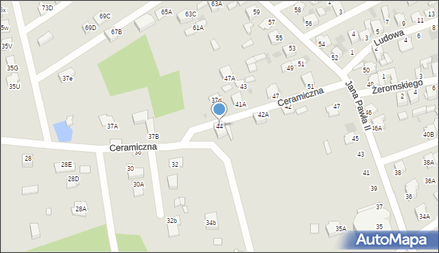 Myszków, Ceramiczna, 44, mapa Myszków