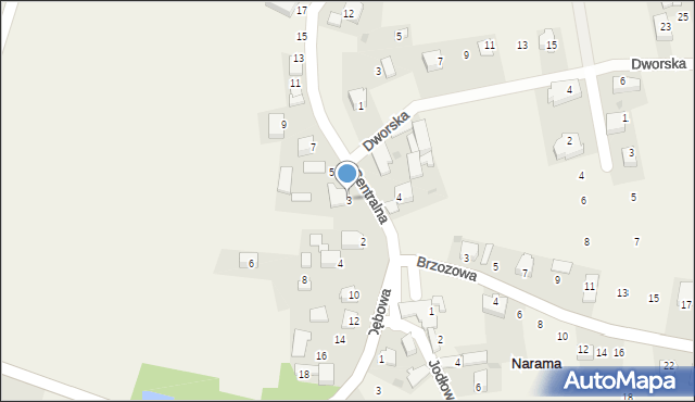 Narama, Centralna, 3, mapa Narama