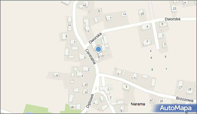 Narama, Centralna, 4, mapa Narama