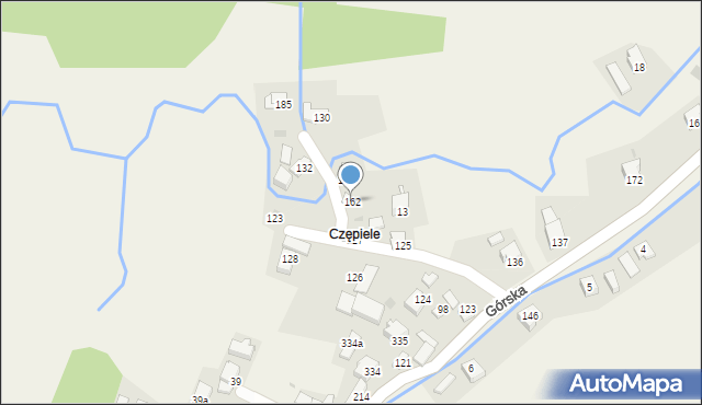 Nieledwia, Cępieli, 162, mapa Nieledwia