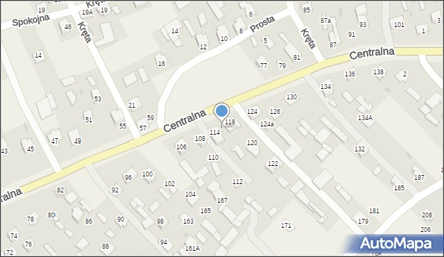 Niemce, Centralna, 116, mapa Niemce