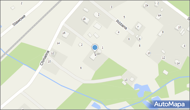 Niewodnica Kościelna, Cedrowa, 4, mapa Niewodnica Kościelna