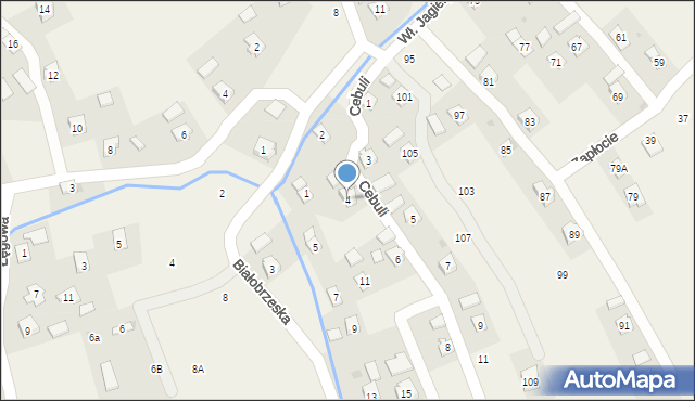 Odrzykoń, Cebuli Stanisława, prof., 4, mapa Odrzykoń