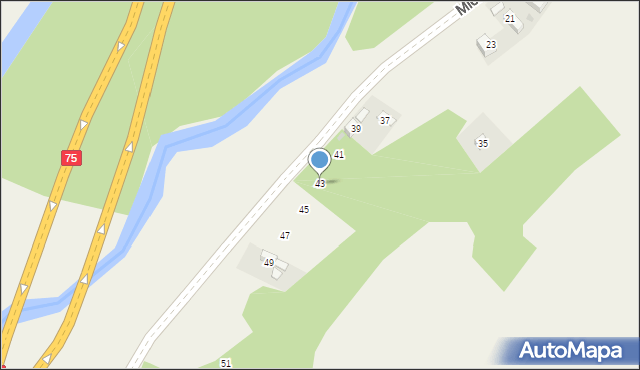 Okocim, Cesarski Gościniec, 43, mapa Okocim