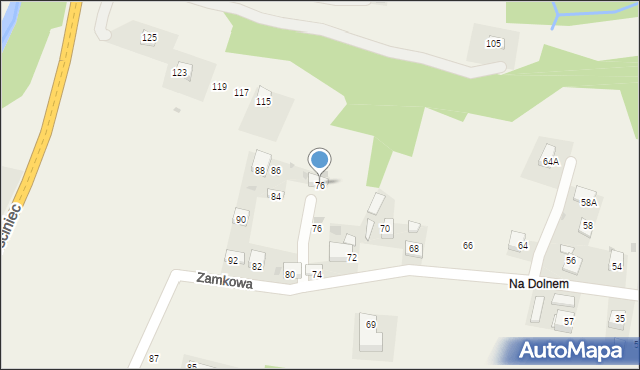 Okocim, Cesarski Gościniec, 76, mapa Okocim