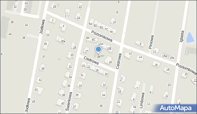 Oława, Cedrowa, 16, mapa Oława
