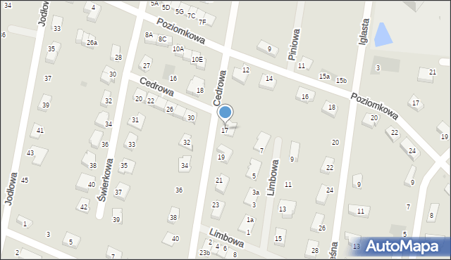 Oława, Cedrowa, 17, mapa Oława