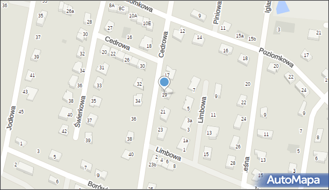 Oława, Cedrowa, 19, mapa Oława