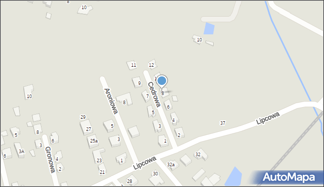 Opole, Cedrowa, 8, mapa Opola